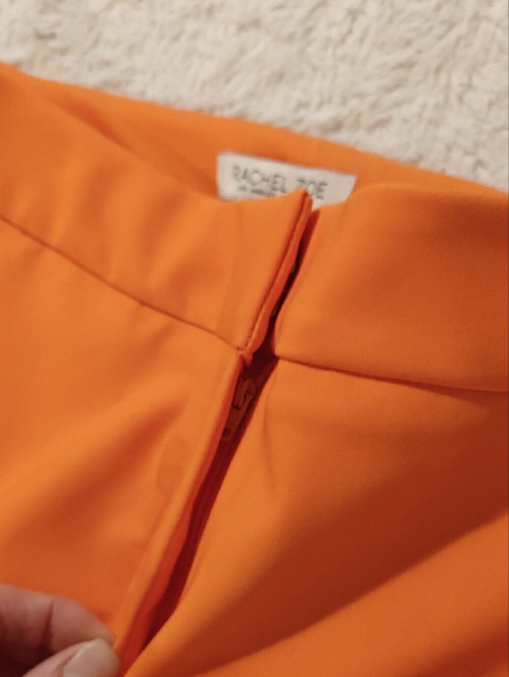 NWOT Rachel Zoe Cropped Straight-Leg Pants in Vibrant Orange - Picture 7 of 9